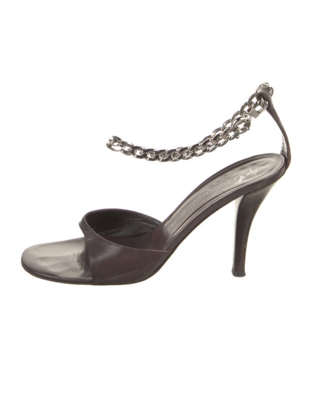 Giuseppe Zanotti Anklet Heeled Sandal Chocolate Brown Size 38